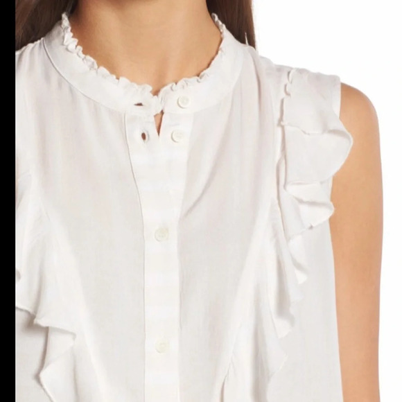 Treasure & Bond Ruffle Front Sleeveless Blouse - Picture 2 of 10